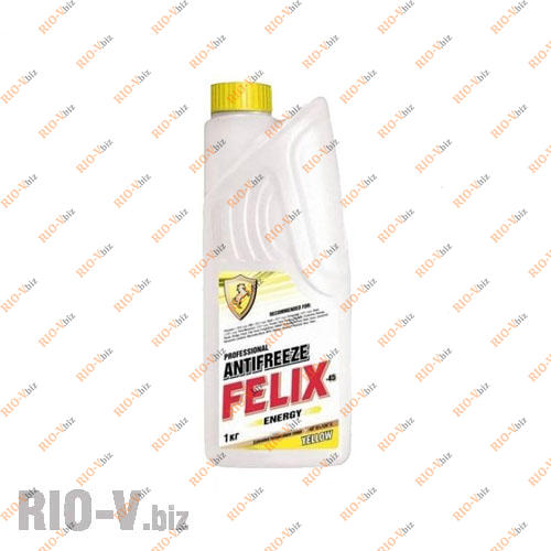 Фотография Тосол антифриз (охлаждающая жидкость) 1 л желтый -45 G-12+ Energy Felix