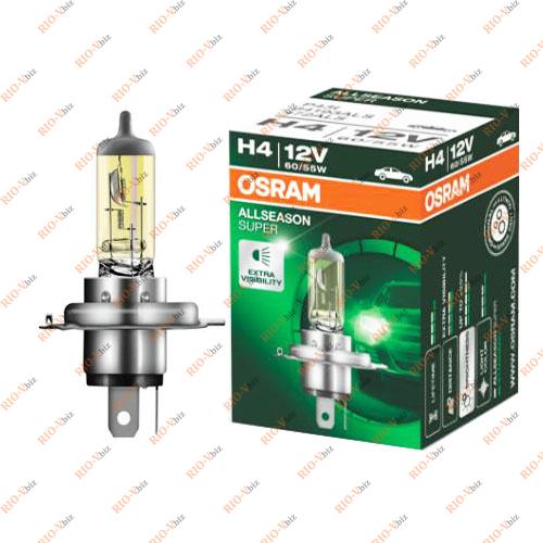 Фотография Автолампа Osram H4+30% ALLSEASON SUPER 12V