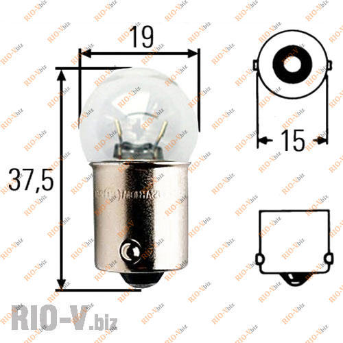 Лампа габарита 12V 10W Osram Фотография Лампа габарита 12V 10W Osram