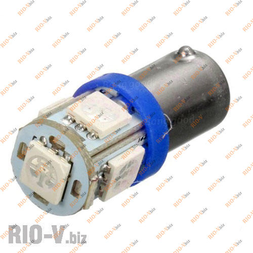 Фотография Лампа щитка приборов 2101 5 диодов синий