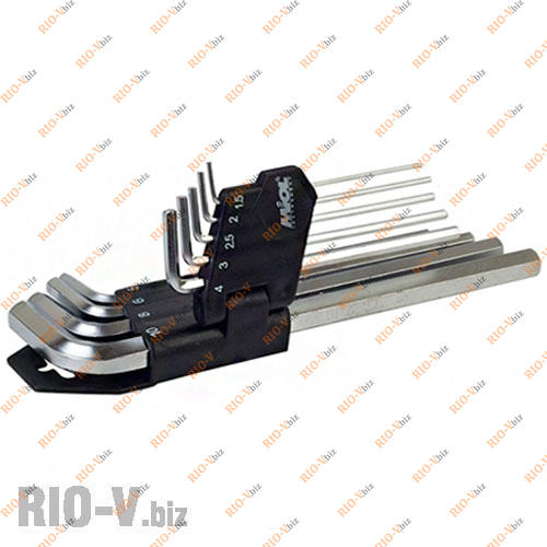 Фотография Набор Г-образных шестигранников 9 ед СRV Miol