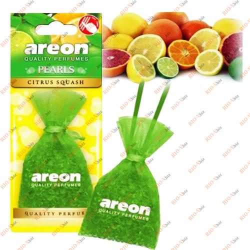 Фотография Освежитель салона на зеркало мешочек Citrus Squash (Цитрусовый сквош) Pearls Areon