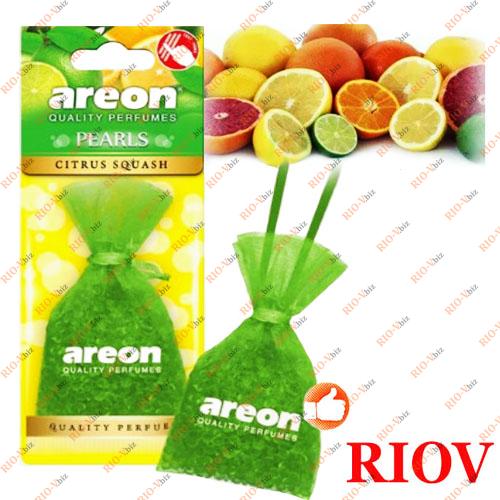 Фотография Освежитель салона на зеркало мешочек Citrus Squash (Цитрусовый сквош) Pearls Areon