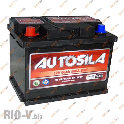 Фотография Аккумулятор 60А + левый 500А AVTOSILA