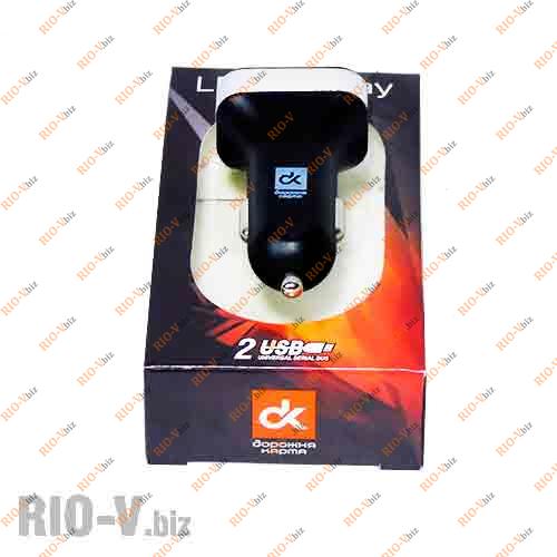 Фотография Зарядное устройство 2USB LED Display черный ДК