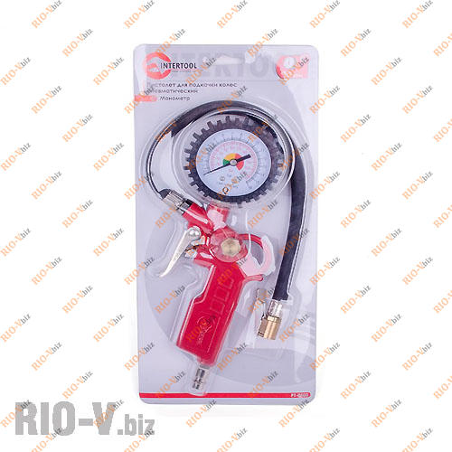 Фотография Пістолет для підкачки коліс з манометром Intertool (блістер)