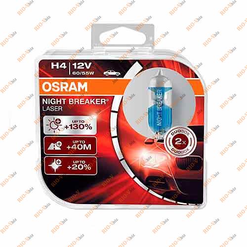 Лампа H4 12V Р43 60 / 55W Osram +130 NIGHT BREAKER DUOBOX Фотография Лампа H4 12V Р43 60 / 55W Osram +130 NIGHT BREAKER DUOBOX