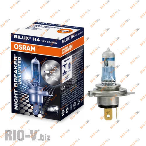 Лампа H4 12V Р43 60 / 55W Osram +110 NIGHT BREAKER Фотография Лампа H4 12V Р43 60 / 55W Osram +110 NIGHT BREAKER