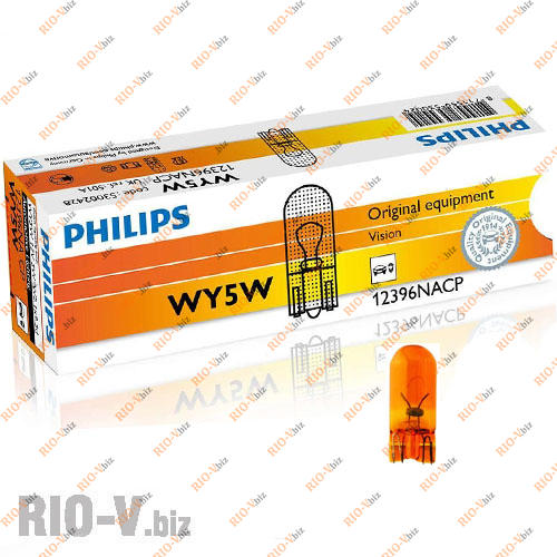 Лампа повороту оранж б / ц WY5W 12V Philips Фотография Лампа повороту оранж б / ц WY5W 12V Philips