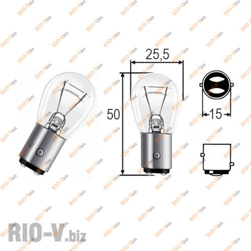 Лампа двоконтактний P21 / 5W 12V Tes-Lamps Фотография Лампа двоконтактний P21 / 5W 12V Tes-Lamps