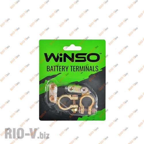 Клеми акумуляторні Winso латунь 95гр (2шт.) Фотография Клеми акумуляторні Winso латунь 95гр (2шт.)