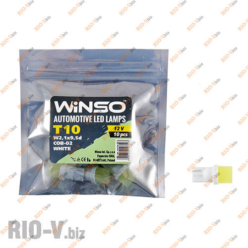 Світлодіод Winso W2.1x9.5d T10 12V 1LED SMD WHITE Фотография Світлодіод Winso W2.1x9.5d T10 12V 1LED SMD WHITE