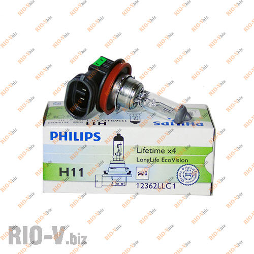 Лампа H11 12V 55W Philips Фотография Лампа H11 12V 55W Philips
