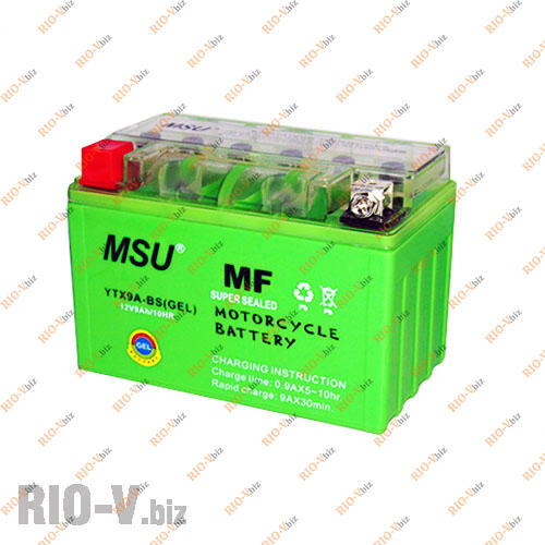 Акумулятор Мото 9А 12В гель MSU Фотография Акумулятор Мото 9А 12В гель MSU