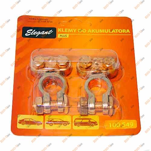 Клеми акумуляторні Elegant EL 100 549 цинк, мідне покриття Фотография Клеми акумуляторні Elegant EL 100 549 цинк, мідне покриття