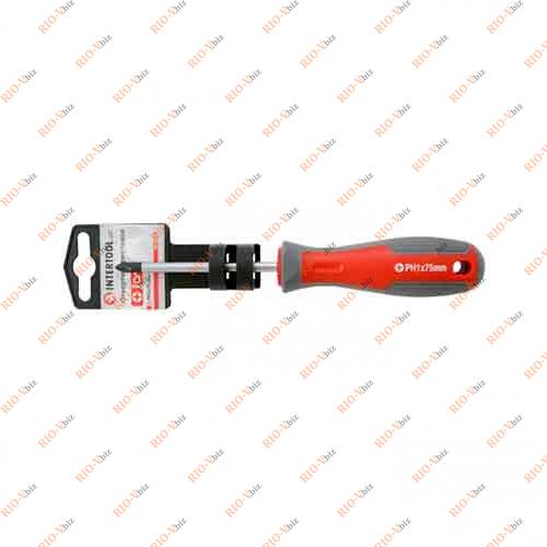 Викрутка Intertool-PH1 x 75 мм PRO (VT-3315) Фотография Викрутка Intertool-PH1 x 75 мм PRO (VT-3315)