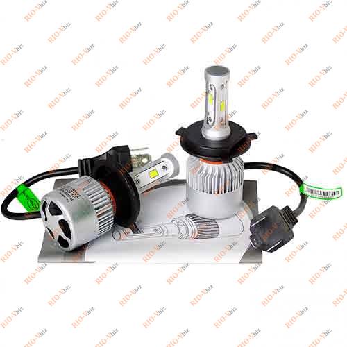 Фотография Лампа LED Turbo C6 Н4 12V 8000LM (к-т 2 шт) COB радиатор HeadLight