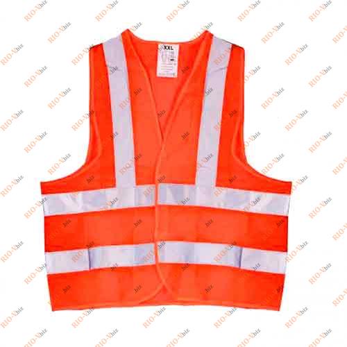 Фотография Жилет безопасности светоотражающий оранжевый в упаковки мешочек Vitol