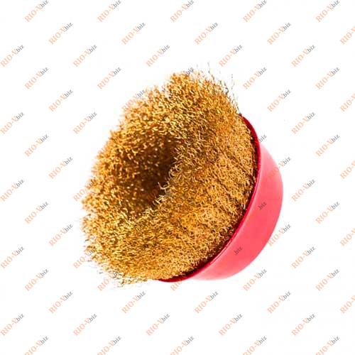 Фотография Щетка конусная витая проволока 75мм, М14х2 Alloid