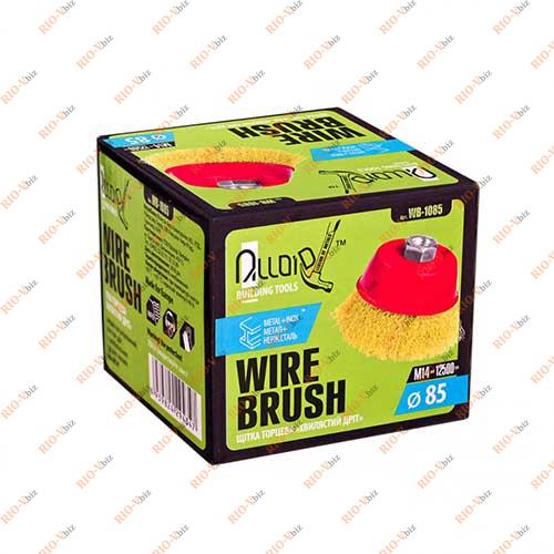 Фотография Щітка конусна кручена дріт 85мм, М14х2 Alloid