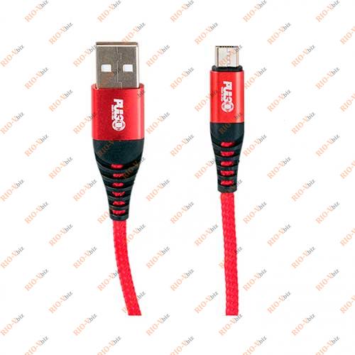 Фотография Кабель USB micro 3А, 2м червоний CC-4202M RD PULSO