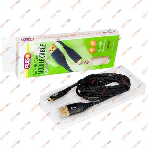 Кабель USB micro 3А, 2м чорний CC-4202M BK PULSO Фотография Кабель USB micro 3А, 2м чорний CC-4202M BK PULSO
