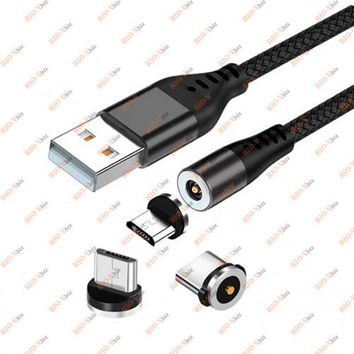 Кабель USB магнітний Micro 2,4А, 2м чорний MC-2302M BK PULSO Фотография Кабель USB магнітний Micro 2,4А, 2м чорний MC-2302M BK PULSO
