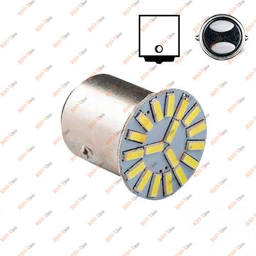 Лампа двоконтактна LED P21 12V 18SMD-4014 1.2W PULSO Фотография Лампа двоконтактна LED P21 12V 18SMD-4014 1.2W PULSO