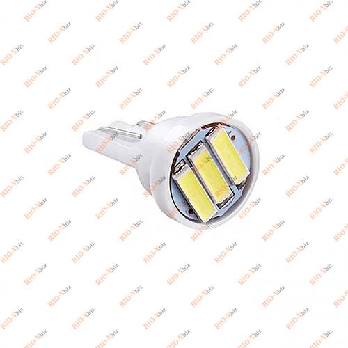 Лампа б/ц LED Т10 12V 3SMD-7020 0.5W 120lm белая PULSO Фотография Лампа б/ц LED Т10 12V 3SMD-7020 0.5W 120lm белая PULSO