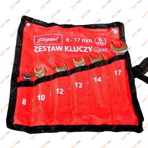 Фотография Набор ключей рожково-накидных 6 шт 8-17 мм Elegant 102 833
