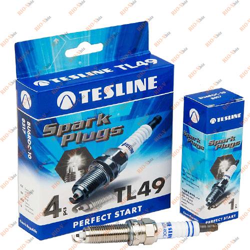 Свічка запалювання TL49 (комплект 4 шт.) TESLINE Фотография Свічка запалювання TL49 (комплект 4 шт.) TESLINE