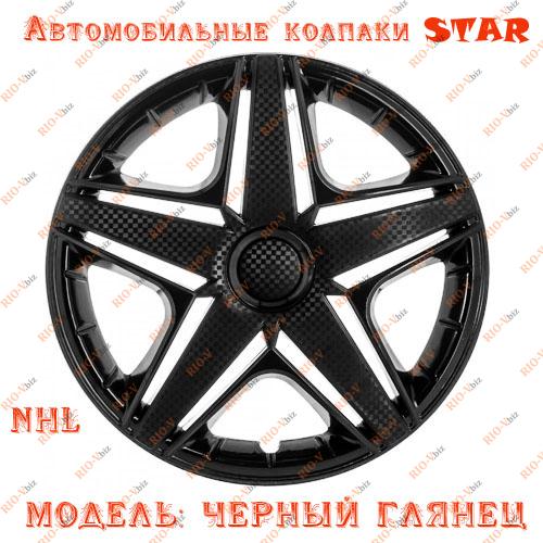 Фотография Автомобільні ковпаки STAR 13R NHL чорні глянцеві 2 шт.