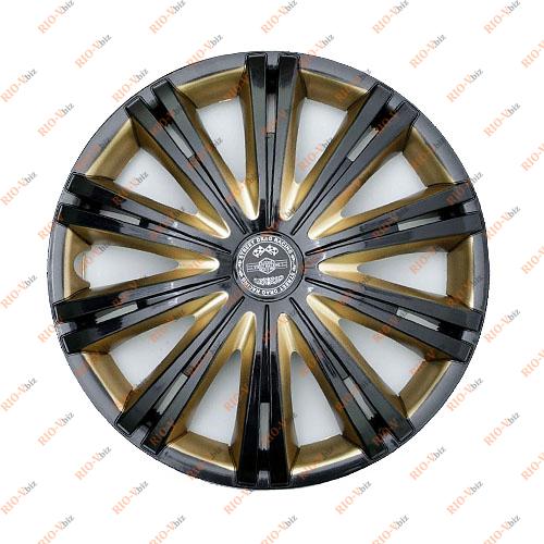 Автомобільні ковпаки STAR 14R Giga Super Black GOLD 2 шт Фотография Автомобільні ковпаки STAR 14R Giga Super Black GOLD 2 шт