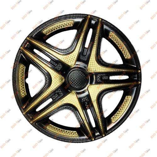 Автомобільні ковпаки STAR 13R Dakar Super Black GOLD 2ШТ Фотография Автомобільні ковпаки STAR 13R Dakar Super Black GOLD 2ШТ