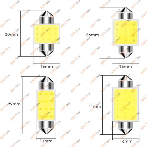 Фотография Внутрішня лампа LED 39 мм 12V 12 діоди (COB,білий) NTS