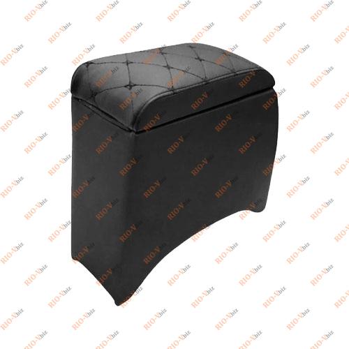 Фотография Підлокітник Bar 2101-07 чорний діамант (чорна строчка) екошкіра Kyho