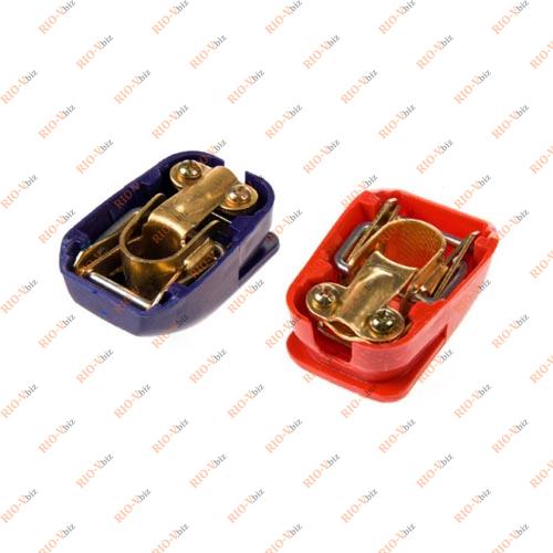 Фотография Клема акумуляторна мідна (комплект 2 шт.) Європейська швидкознімна SKYWAY