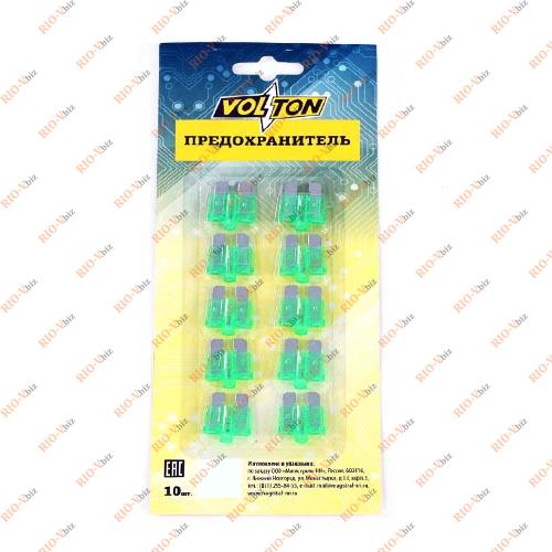 Предохранитель Евро 30A (блистер 10шт) с индикатором LED VOLTON Фотография Предохранитель Евро 30A (блистер 10шт) с индикатором LED VOLTON