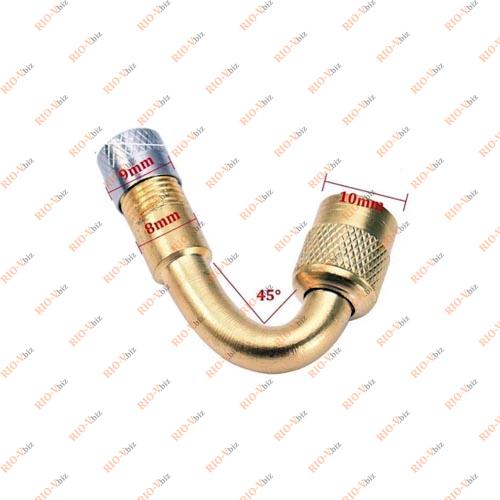 Фотография Подовжувач колісного клапана Латунь 45 градусів NONAME