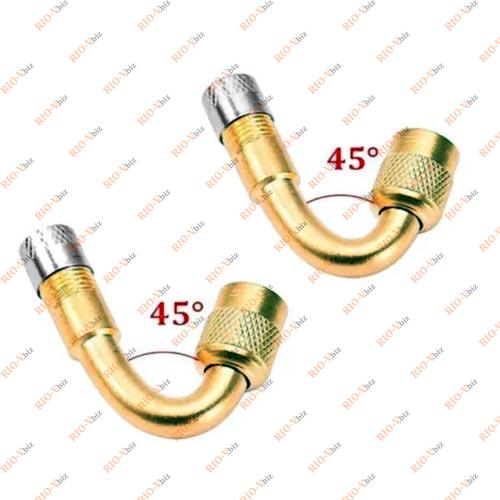 Фотография Подовжувач колісного клапана Латунь 45 градусів NONAME