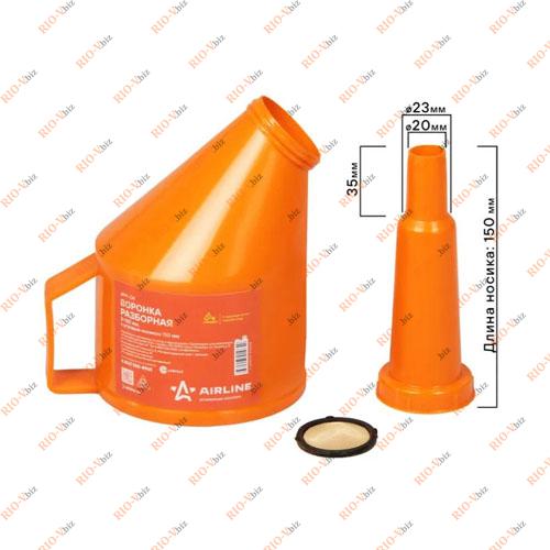 Фотография Лейка автомобильная (пластик) косая с фильтром, разборная AIRLINE