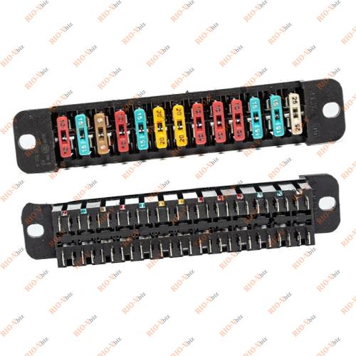 Фотография Блок предохранителей Евро 13 предохранителей 2101, 2106, 2121, 3302, 2217, 2705, 31105, 3110 АВТОЭЛЕКТРИКА