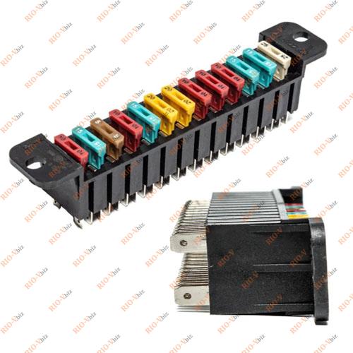 Фотография Блок предохранителей Евро 13 предохранителей 2101, 2106, 2121, 3302, 2217, 2705, 31105, 3110 АВТОЭЛЕКТРИКА