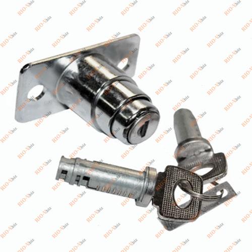 Фотография Замок багажника в зборі з личинками 21099 (хром) Aroki