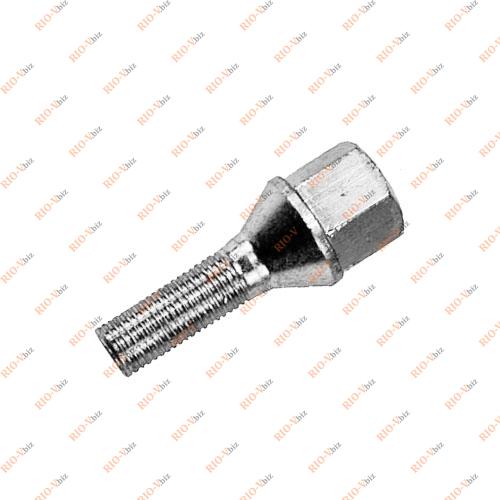 Фотография Болт колеса 2108 титан с буртиком (компл. 4 шт) М12х1,25х30,5 БелЗАН