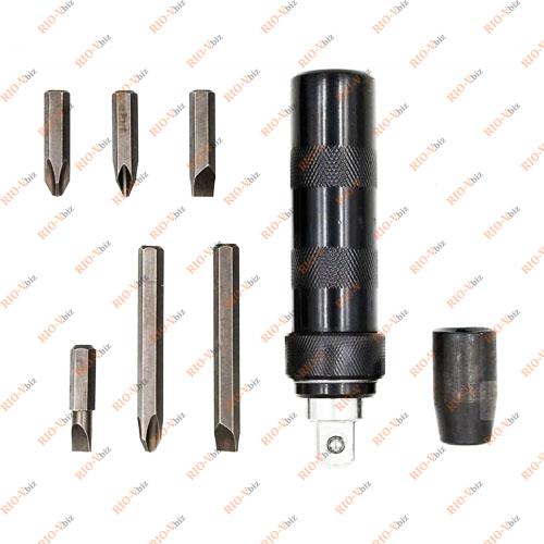 Фотография Отвертка ударная + биты 6 шт 40006 АвтоDело