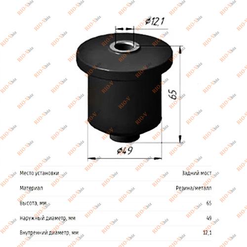 Фотография Сайлентблок задньої балки (комплект з 2 шт.) 2110 SEVI Expert