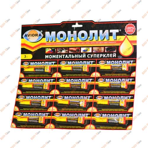 Фотография Клей Секунда 3 гр Супер AVIORA МОНОЛИТ