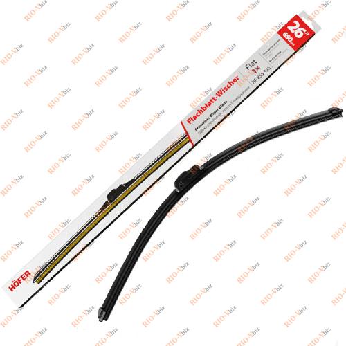 Фотография Щетка стеклоочистителя 650 мм бескаркасная Hofer