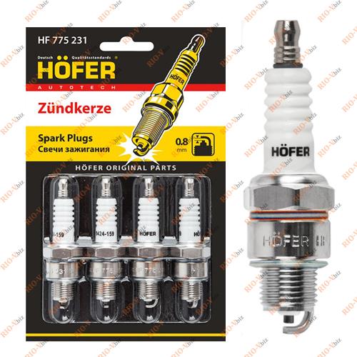 Фотография Свічка запалювання (комплект з 4-х) у блістері 402 флакони, 2401, 2410 HOFER